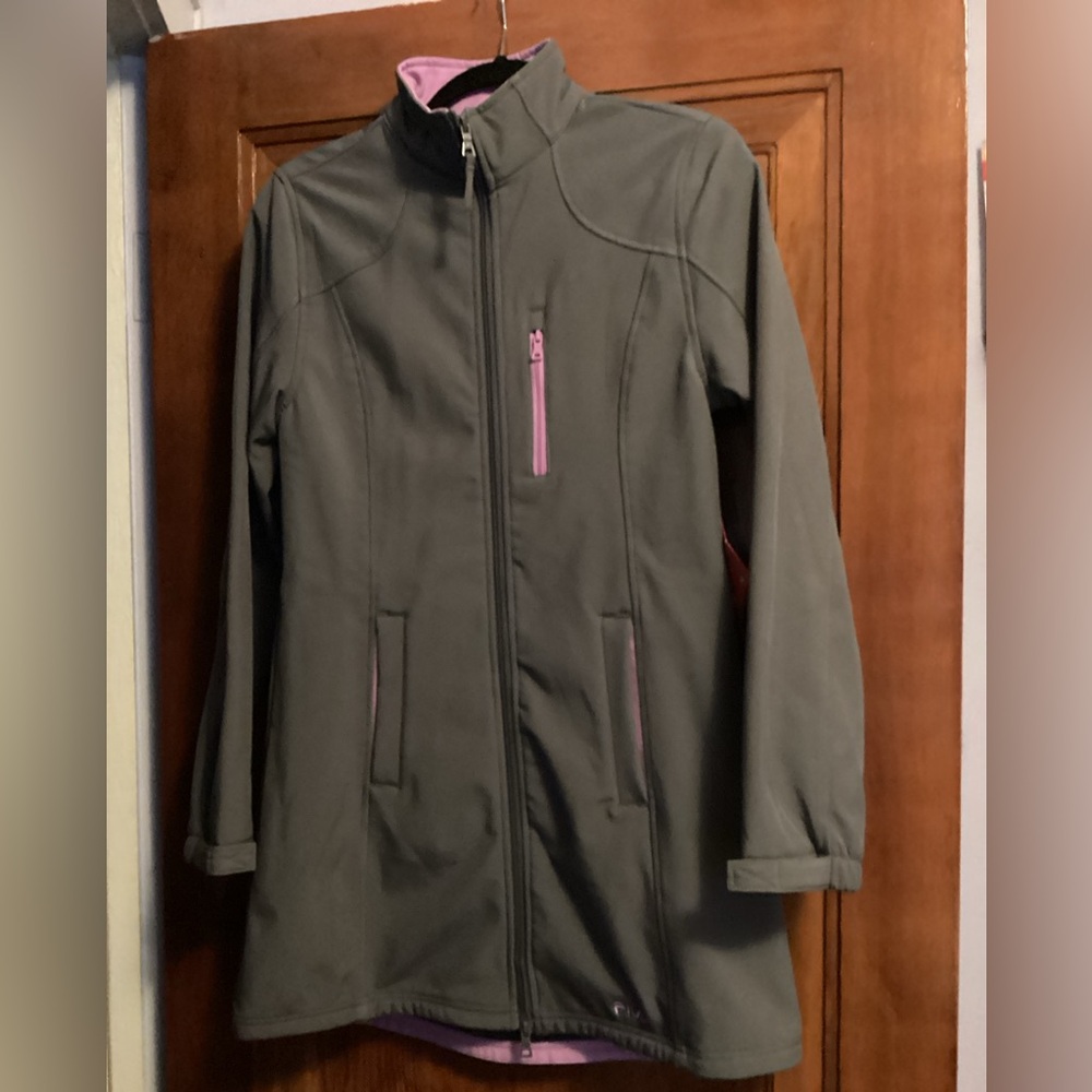 Fila Women's Gray Jacket with Pink Accents